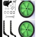 Juego de ruedas de entrenamiento para bicicleta infantil con soportes negros y tornillos. - Nota de Campana / Verde