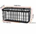 Rear storage basket detail showing wire mesh structure, lid and secure metal locking latches. - One Size / Black