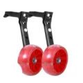 Roues d'entrainement de rechange pour velo d'enfant, roues rouges durables avec supports noirs. - 16-24 / Support Noir + Roue Large Rouge