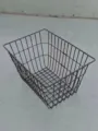 Black metal wire bicycle front basket, durable storage basket for daily cycling and commuting. - One Size / Regular Fit