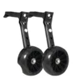 Roues d'entraînement de vélo de rechange avec supports métalliques et roues clignotantes. - 16-24 / Support Noir + Roue Large Noire