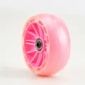 Roue clignotante elargie rose de rechange pour patins a roulettes et trottinette en materiau PU - Taille unique / Roues LED Clignotantes Élargies Rose Paire