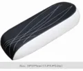 Comfortable bicycle rear seat cushion, black and white child bike saddle 34x15x5cm - Black and White Seat Cushion