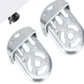 Folding bicycle child seat foot pedals, universal metal rear seat footrests for electric bikes. - Silver Footrest