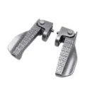 Poggiapiedi pieghevoli di ricambio per monopattini Ninebot, in metallo grigio resistente. - Taglia unica / Grigio