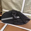 Sacoche de selle de vélo noire imperméable pochette de queue de vélo avec bande réfléchissante - Taille unique / Noir