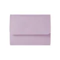 Minimalist short women wallet multi card slots coin purse tri-fold ultra-thin card bag detail - Light Purple