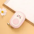 Pink cartoon card holder with large capacity, multi-card slots and multifunctional pockets. - 13x9x2cm / Pink