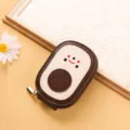 Brown cartoon card holder with 9 slots and 2 multi-functional compartments for daily use. - 13x9x2cm / Coffee