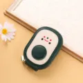 Cute avocado card holder with multiple slots and secure zipper closure for daily use. - 13x9x2cm / Green