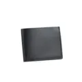 Cartera corta de hombre de piel PU negra, diseño clásico de tarjetero plegable, compacta y elegante. - 11x9.5x2cm / Negro