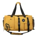 Bolso de viaje multifuncional amarillo de gran capacidad con correa para el hombro y bolsillos. - Amarillo