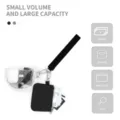 Transparent PVC Wrist Pouch Small Wallet Set Portable Mini Coin Purse with Hand Strap - Black