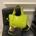 Vibrant Green PU Leather Handbag Women Casual Crossbody Bag Stylish Tote Purse Bag - 29*17*10 / Green