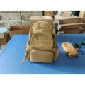 Khaki tactical backpack for men, durable oxford waterproof outdoor sports hiking camping rucksack. - Khaki