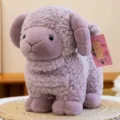 Simpatico peluche di pecora soffice, morbido animale di peluche agnello per regalo sonno bambini. - 25cm / Viola