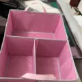 Large foldable car trunk organizer with multiple compartments and pink durable handles. - 58x47x27cm / Pink