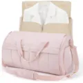 Borsa da viaggio rosa per abiti con scomparto porta abiti per lunghi viaggi di lavoro. - Rosa