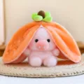 Simpatico giocattolo di peluche di maiale di frutta trasformabile, bambola morbida. - Maiale Cachi