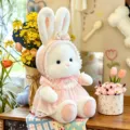 Süßes Lolita Prinzessin Kaninchen Plüschtier, weiche Kuscheltier Hase Puppe Geschenk für Mädchen. - Rosa Stil / 35cm