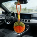 decorazione da appendere per auto in peluche cachi grazioso pompon borsa e ciondolo key - Cachi