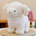 Grazioso peluche di montone riccio, morbida bambola di peluche per bambini regalo da abbracciare. - 25cm / Bianco