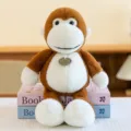 Cute brown and white plush monkey toy soft stuffed animal doll for kids and home decor. - Monkey / 35cm