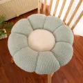 Cozy flower shaped seat cushion plush floral chair pad for living room bedroom home decor. - 40CM / Green