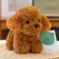 Brown toy poodle plush doll cute stuffed animal soft fluffy children birthday gift home decor - 20cm / Dark Brown