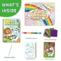 Children DIY foil art craft set with notebooks, colorful sheets, crayons, and drawing tools. - Animal Style