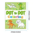 Libro da colorare unisci i punti dinosauri per bambini, illustrazioni carine, educazione. - DCTZ053 Dinosauro Unisci i Punti