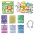 Kinder DIY Mosaik Aufkleber Set, glitzernde Schaumstoff Sticker, kreatives Bastelspielzeug. - Tier Stil