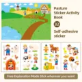 Pasture theme children sticker book with cute farm animals and self-adhesive activity pages. - DCWH09-Farm Sticker Book
