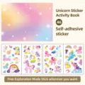 Cute Unicorn Sticker Activity Book for Kids 46 Pcs Self-Adhesive Creative Toys Set - DCWH17-Unicorn Sticker Book