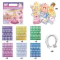 Kinder DIY Mosaik Aufkleber Bastelset mit Glitzerstickern Prinzessin Einhorn Motiven. - Prinzessinnen-Stil