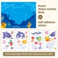 Kinderen zee dieren stickerboek set met 26 stuks leuke zelfklevende creatieve stickers. - DCWH10-Oceaan Stickerboek