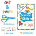 Kinderbastelset Schneiden und Kleben Aktivitätsbuch mit Sicherheitsschere und Klebestift. - Standard Papierschneidebuch (mit Schere & Kleber)