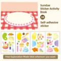 Schattig sundae sticker activiteitenboek voor kinderen, creatieve dessert sticker set diy. - DCWH14-IJsjes Stickerboek