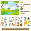 Kinderen Zoo Dieren Sticker Boek Zelfklevend Cartoon Leuke Speelgoed Sticker Set 29 St - DCWH13-Dierenbos Stickerboek