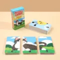 Children spelling puzzle cards and english learning flash cards for early education toys - Three-Letter Word Puzzle Cards (DCWH46)