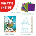Kit d'arte in foglia per bambini con 80 fogli colorati 16 carte e bastoncino - Natale