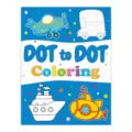 Kids dot to dot coloring book with cute transport vehicles for early education learning. - DCTZ054 Transport Dot-to-Dot