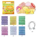 Kids DIY mirror mosaic sticker craft kit with colourful glitter stickers and cute dessert designs. - Food Style