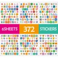 Alphabet letter stickers set 372 pieces 6 sheets waterproof DIY decor for water bottles laptop - DCWH44 Cartoon Letters Sticker