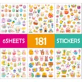 Easter bunny and egg stickers, 6 sheets with 181 waterproof decorative pieces. - DCWH36 Easter Sticker