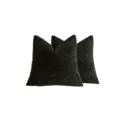 Funda de cojín de chenilla verde oscuro, funda de almohada texturizada lisa para el sofá de la sala. - Verde Oscuro