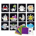 Kinder Magie Folien Kunst Bastelset mit bunten Blättern Cartoon Tiere DIY Aufkleber Set - Süßes Cartoon Transfergemälde (DCTZ003) / Mehrfarbig