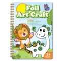 Kids foil art craft notebook DIY magic sticker painting set with colorful sheets cards. - Animal
