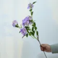 Long stem artificial blue plumbago hydrangea flower branch for home decor table centerpiece - Light Purple