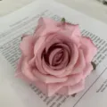 Artificial pink rose flower heads for wedding decoration, DIY crafts, and home floral arrangements. - Paris Rose Head Light Dusty Pink